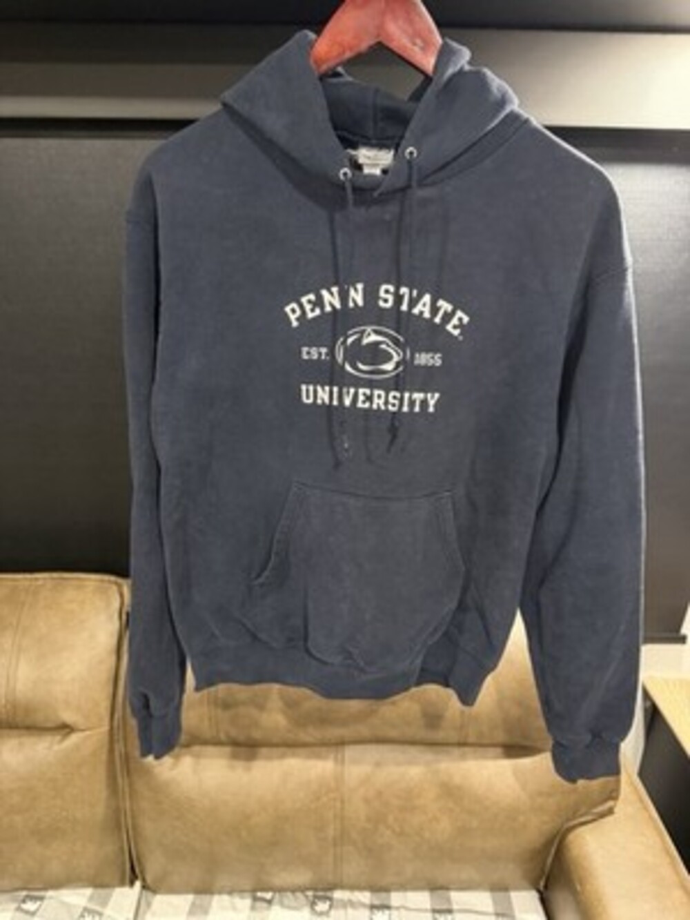 Early 70s VTG Champion Penn State Nittany Lions Navy Hoodie Sweatshirt USA made!